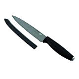 KUHN RIKON 26588 Colori Titanium Couteau dentelé Couteau Couteau de Chef Couteau de Cuisine dentelé, Plastique, Graphite, 24 x 2,5 x 2 cm