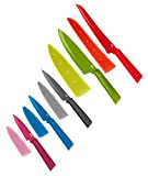 KUHN RIKON 5-Piece Everyday Knife Set, Multicolour, Red, Green, Grey, Blue & Fuchsia