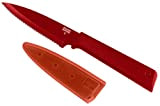 KUHN RIKON Couteau à légumes Colori+ dentelé Rouge, Acier Inoxydable, 19,2 x 1,5 x 3 cm