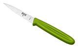 KUHN RIKON Swiss Knife Serrated Knife Stainless Steel Vegetable Knife with Blade Guard Green
