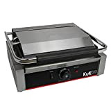 KuKoo – Machine à Panini Professionnel, Grill plaques Rainurées 2,2kW Panini, Sandwich, Poisson, Croque Monsieur , ....
