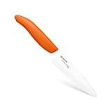Kyocera FK-110-WH OR Couteau d'Office Manche Orange Lame Céramique Blanche 11 cm
