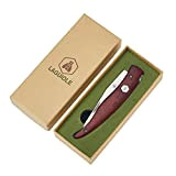 LAGUIOLE - 40268495 Coffret de couteaux pliants (21 cm) en acier inoxydable avec manche en palissandre brun - métal, similicuir ...