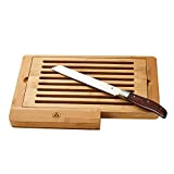 LAGUIOLE - Bread chopping board with bread knife - brown