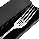 LAIX Boîte de fourchette gravée au laser « May The Fork Be with You » de 20,1 cm, cadeau pour ...