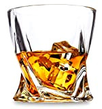 LANFULA Verres à Whisky, Verre a Whiskey en Cristal Sans Plomb, 300 ml, Cadeau pour Noël, Coffret Cadeau, Lot de ...