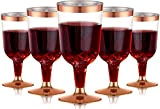 LATERN 30 Pièces Verres à Vin en Plastique, 170ml Verres à Dégustation de Vin en Or Rose Tasses à Vin ...