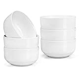 Lawei Lot de 6 bols en porcelaine Bol à Céréales Soupe Riz Vaisselles Céramique Blanc Service de Table - Blanc, ...
