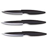 Le Couteau du Chef, Tarrerias Bonjean 1305151542 Le Couteau du Chef Set de 3 Couteaux Steak Lame Céramique Noire 10 ...