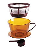 LE'XPRESS KitchenCraft Coffee Dripper/pour Over Coffee Maker Set with Coffee Scoop, Plastic