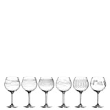 Leonardo Casella 061800 Lot de 6 verres à vin rouge, calices à bourgogne avec motifs, passent au lave-vaisselle, résistant aux chocs, ...
