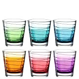 Leonardo Vario Struttura 026844 Lot de 6 verres à eau, lavables au lave-vaisselle, en verre coloré, 250 ml