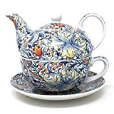Lesser & Pavey LP93532 William Morris Service à thé en porcelaine fine pour une personne Motif lys Doré 16 x ...