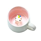 Licorne mignonne Tasse en céramique Unique Peinte à la main Nouveauté Tasses animaux 3D, Personnalisé Chocolat thé Lait Tasses, pour ...