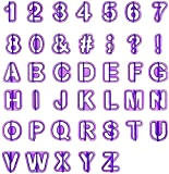 LIHAO 40pcs Emporte Pièce Lettres Alphabet Nombre Découpoirs pour Décoration Pate à Sucre, Biscuit, Gateau