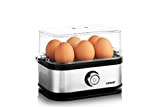 Linsar Cuiseur à œufs en acier inoxydable pour 6 œufs avec dureté au choix - Verre doseur et coupe-œufs - ...