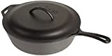 Lodge Cast Iron L10CF3 5 Deep Skillet Quart Covered by