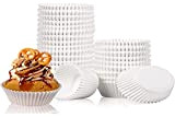 Lot de 1000 caissettes à cupcakes en papier sulfurisé Blanc.le diamètre supérieur est de 68 mm, 32 mm de haut, ...