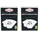 Lot de 2 Moccamaster Filtres papier blanc N°4 - Boite de 100 filtres