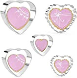 Lot de 5 emporte-pièces en forme de cœur en acier inoxydable pour pâtisserie et Saint-Valentin 9 cm, 8 cm, 6,3 ...