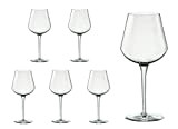 Lot de 6 verres à vin Large Inalto 56 cl Boules en Verre en cristal, meilleure une solidité, filigranes Design
