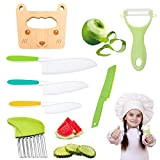 Lot de 7 couteaux de cuisine en plastique pour enfants, couteaux de sécurité en bois pour enfants, couteaux de cuisine ...