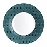 Luminarc - Lot de 6 assiettes plates décorées 28 cm Zadig bleu