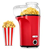 Machine à Popcorn 1400W, 4L Grande Capacité, 120g Popcorn Maker à Air Chaud pour la Maison, Sain & Huile Sans ...