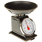 MACOSA SA79726 Balance de cuisine rétro avec bol pesée Balance ménager mécanique jusqu'à 3 kg Design vintage Balance alimentaire pour ...