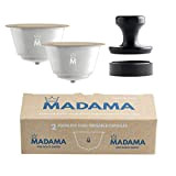 Madama - Capsules de café Dolce Gusto rechargeables, réutilisables et compatibles. Acier inoxydable et silicone de qualité alimentaire. 100% fabriqué ...
