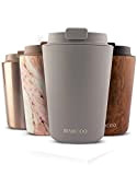 MAMEIDO Mug Isotherme 350ml Taupe Grey - Thermos Café, Tasse Isotherme Étanche en acier inoxydable sans BPA, 100% Hermétique