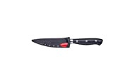 MasterClass - Petit Couteau de Cuisine avec Étui Aiguiseur Intégré, Acier Inoxydable, 11 cm