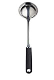 MasterClass Soup Ladle with Soft Grip Handle, Stainless Steel, 34 cm