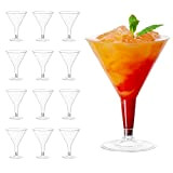 MATANA 48 Élégants Verres à Martini en Plastique Transparent pour Cocktails & Desserts, 210ml - Anniversaires, Mariages, Buffets, Noël, Fêtes ...