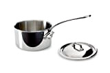 Mauviel Made In France M'Cook 5 Ply Stainless Steel 5210.21 3.7 Quart Saucepan with Lid, Cast Stainless Steel Handle by ...