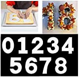 Maygone moule à cake en forme de nombre de 0–9, Moules à gâteaux Outil pour couches de glaçage, Crème, Fruits, ...