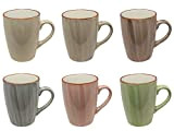 MC Trend 6 Tasse à café Ensemble - 6 merveilleuses Couleurs harmonieuses 350 ML Porcelaine Cups Tableware Cantine Cuisine à ...