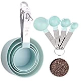 Measuring Spoons Set 8 pièces Kitchen Baking Cooking Tools Set Baking Measuring Spoon Spoons Lot de Tasses et cuillères à ...