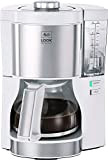 Melitta Look V Perfection 1025-05 Cafetière filtre, 10 à 15 tasses, réservoir d'eau amovible et programme de détartrage, Blanc / ...