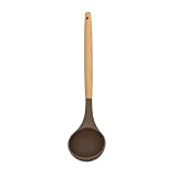 MENASTYL - Louche en silicone avec manche en bois ELIOTT - 5040184 - Idéale pour servir soupes, plats en sauce, ...