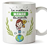 Mère Tasses Originales de café et Petit-déjeuner à Donner Maman -La Meilleure Mère du Monde - Mug Céramique 350 ML