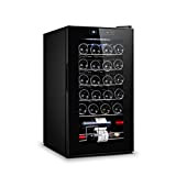 MINGDIAN Réfrigérateur Refroidisseur à vin à compresseur de 24 Bouteilles | Grande Cave à vin indépendante | Réfrigérateur à vin ...