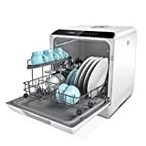 Mini-lave-vaisselle, lave-vaisselle de comptoir, utilisable avec robinet ou sans robinet, largeur de 43 cm, capable de contenir 4 sets, adapté ...