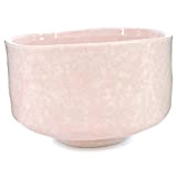 Mino Ware Japanese Handcrafted Matcha Tea Bowl Pink, Matcha Tea Cup Ceremony, Authentic Pottery, Hanakotoba Chawan
