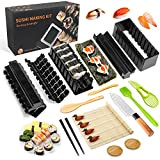 Mlryh Sushi Maker Kit, 21 pcs DIY Kit Sushi Complet pour Les Débutants avec Tapis à sushi,Baguettes,Trancheuse d'avocat,Pagaie, épandeur,Couteau à ...