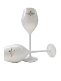Moët & Chandon Ice Imperial Lot de 8 verres à champagne 130 ml en plastique avec gravure Motif rose Piccolo ...