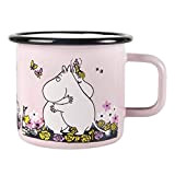 Moomin étreinte - Mug en émail rose Moomin muurla - 370 ml
