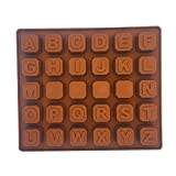 Moules d'alphabet en silicone non bâton 26 lettres de moule au chocolat plateau de glace décoration de gâteau de bricolage