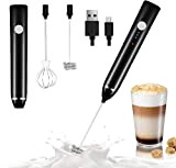Mousseur à Lait Électrique, Dallfoll Mousseurs à lait à main Rechargeable par USB, Trois Vitesses Réglable Multi-Mixeu pour Mousse Cafés ...