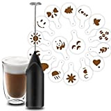 Mousseur à Lait-Emulsionneur à Lait-Mini Fouet Electrique 15000 Tours/Minutes-Melangeur Café pousseur de lait